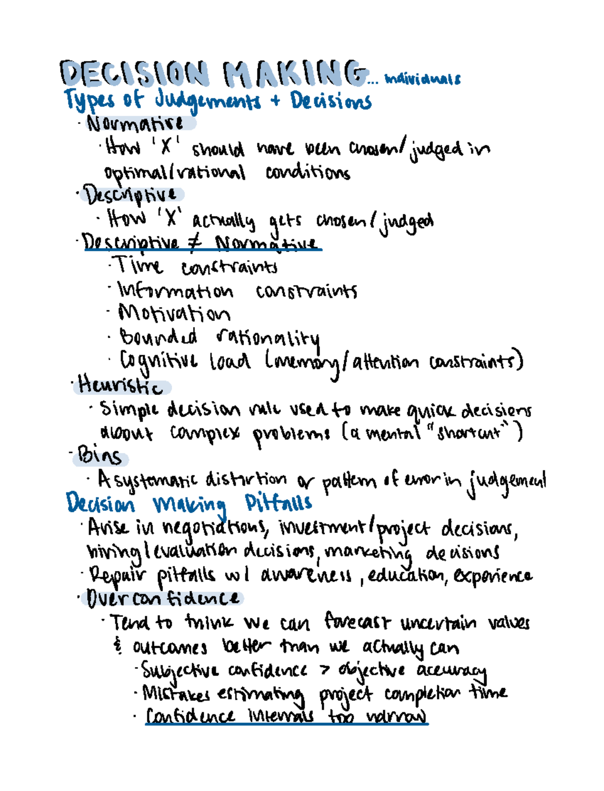 Decision Making Individuals - DEE 0151100 NME MM AA KINN GG individuals ...