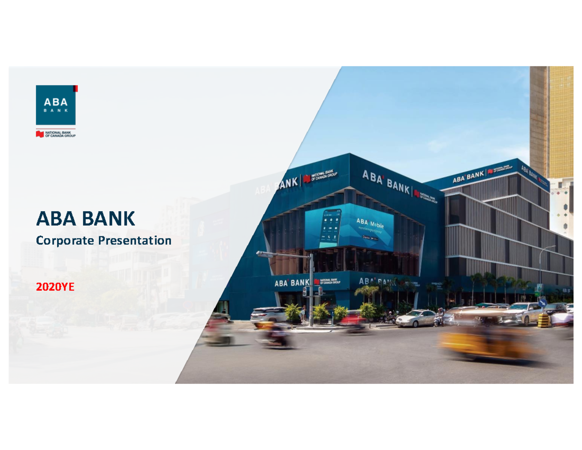 ABA Bank Corporate Presentation FA 2020 - ABA BANK Corporate ...