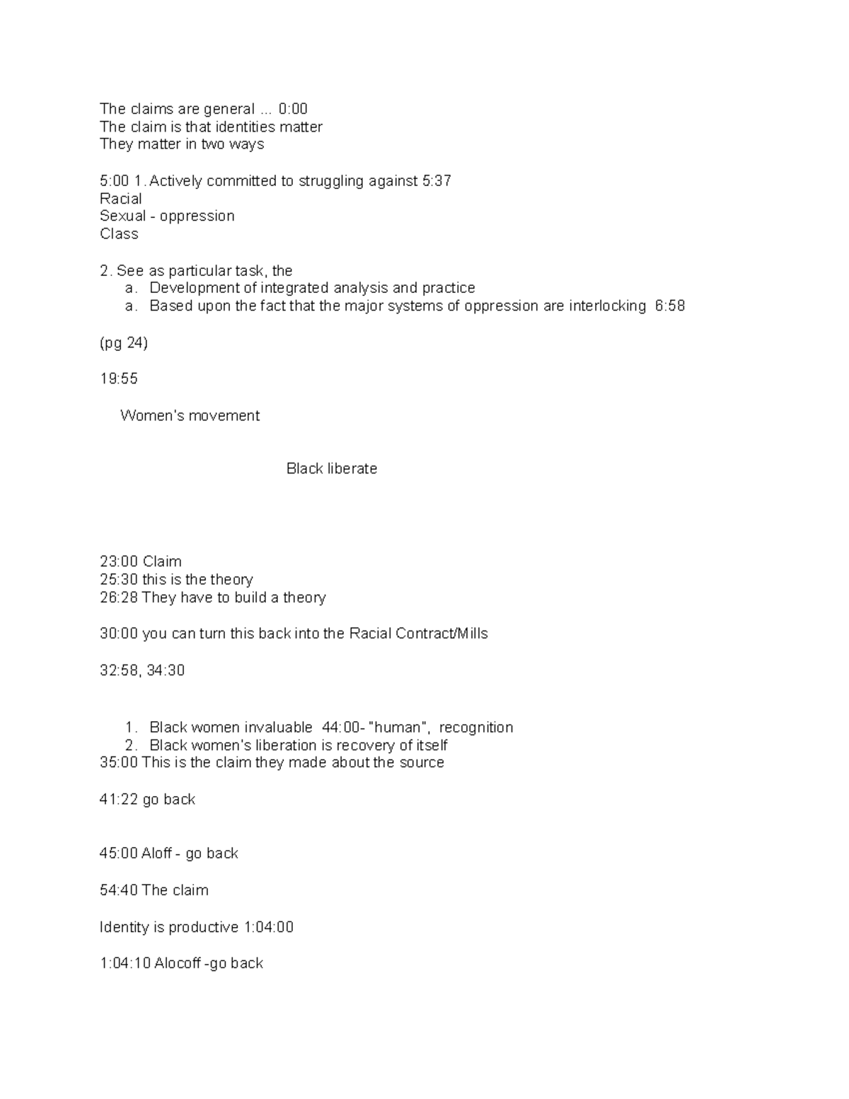 LSP 120 notes 2 - The claims are general ... 0: The claim is that ...