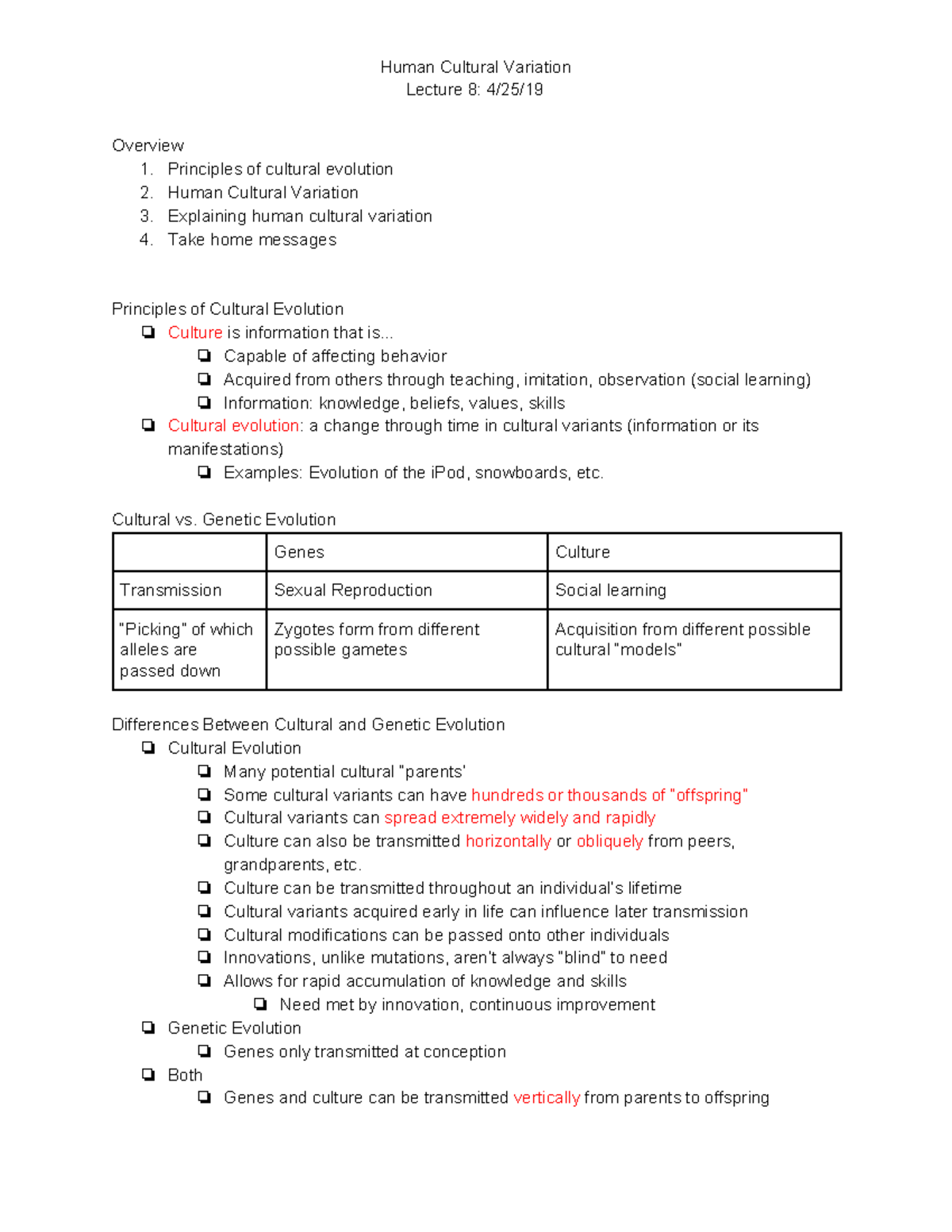 human cultural variation essay