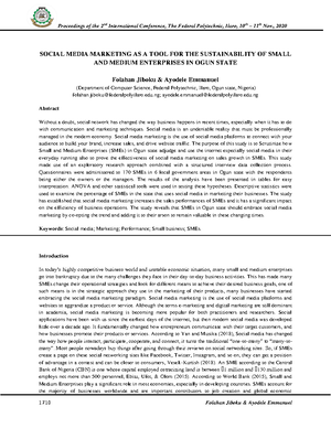 The impact of social media marketing on small and medium enterprises ...