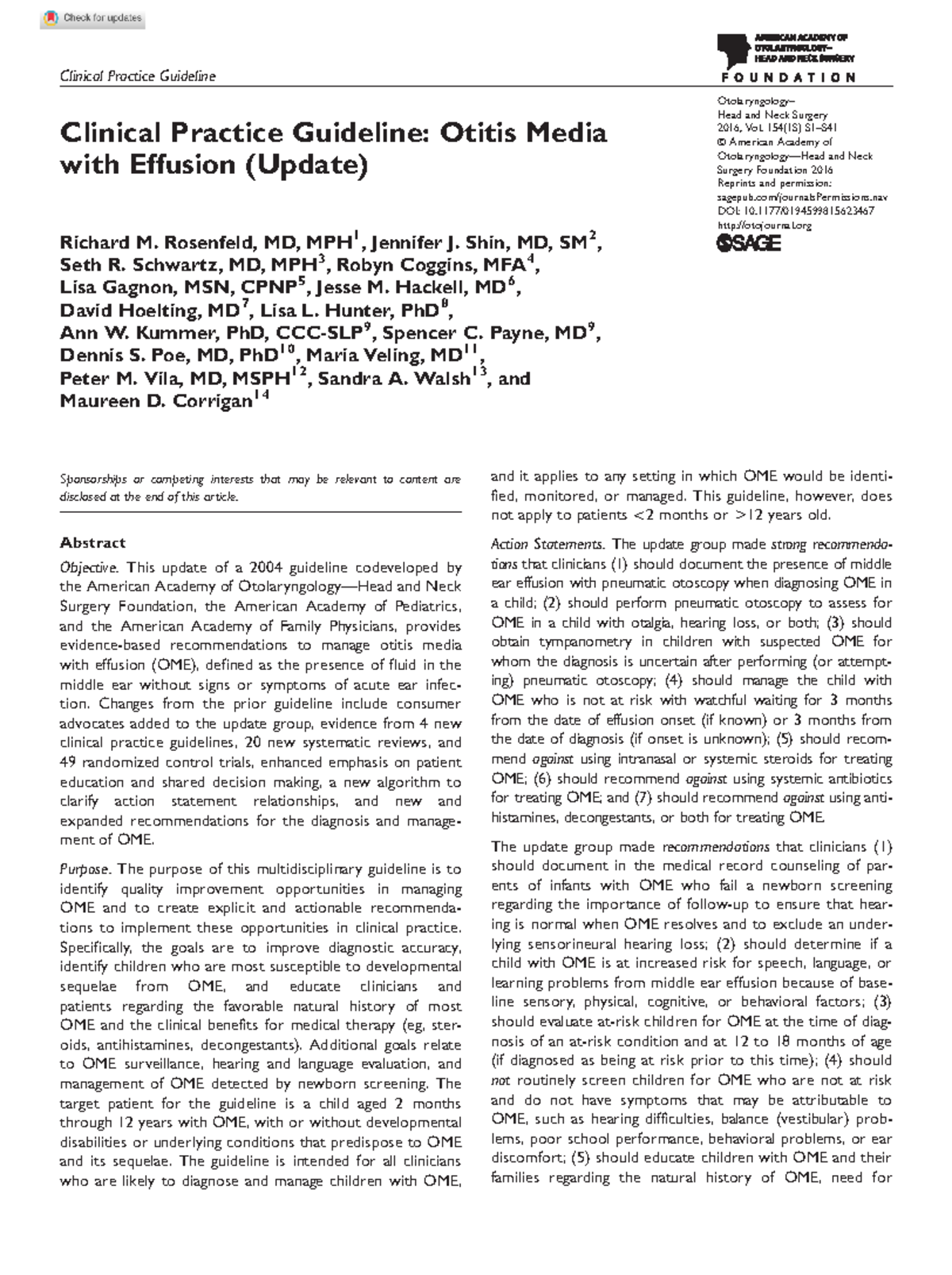 OMS Niños - Articulo - Clinical Practice Guideline Clinical Practice ...