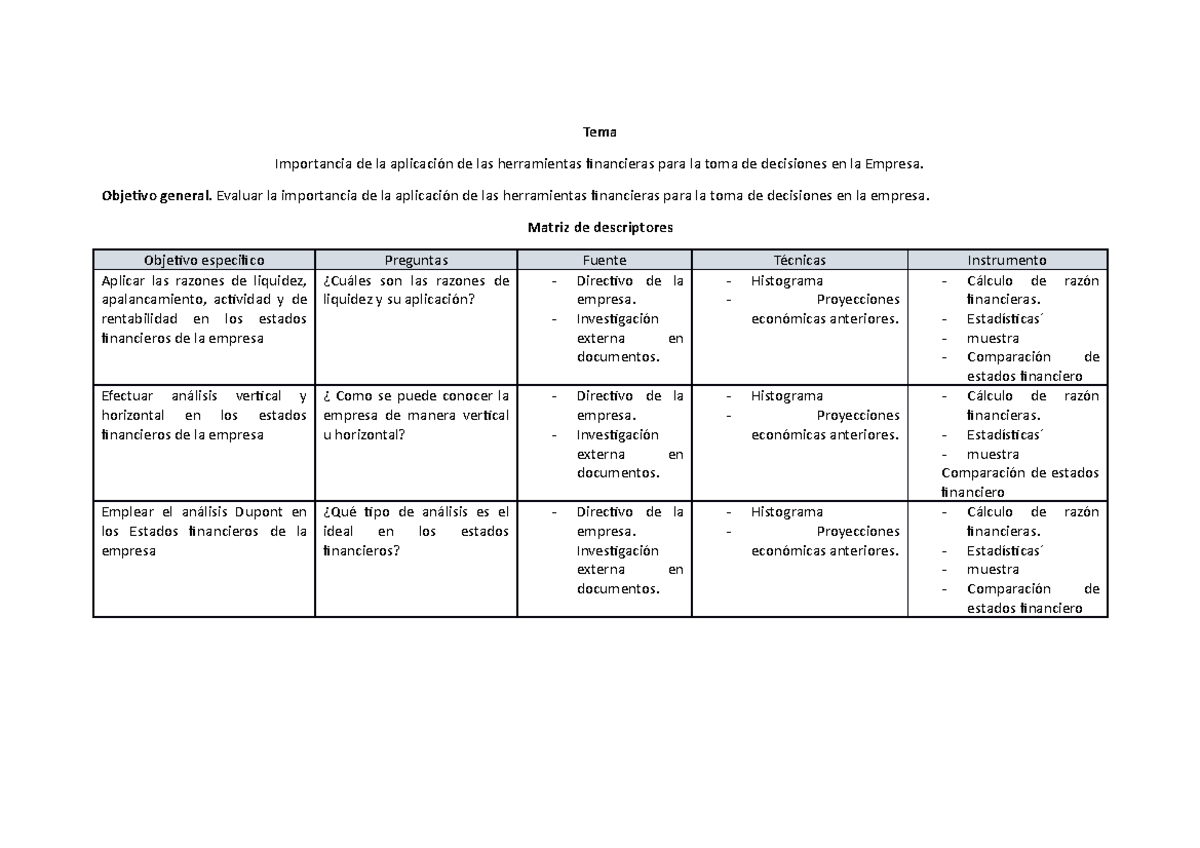 Cuantitativo - Tema Importancia de la aplicación de las herramientas ...