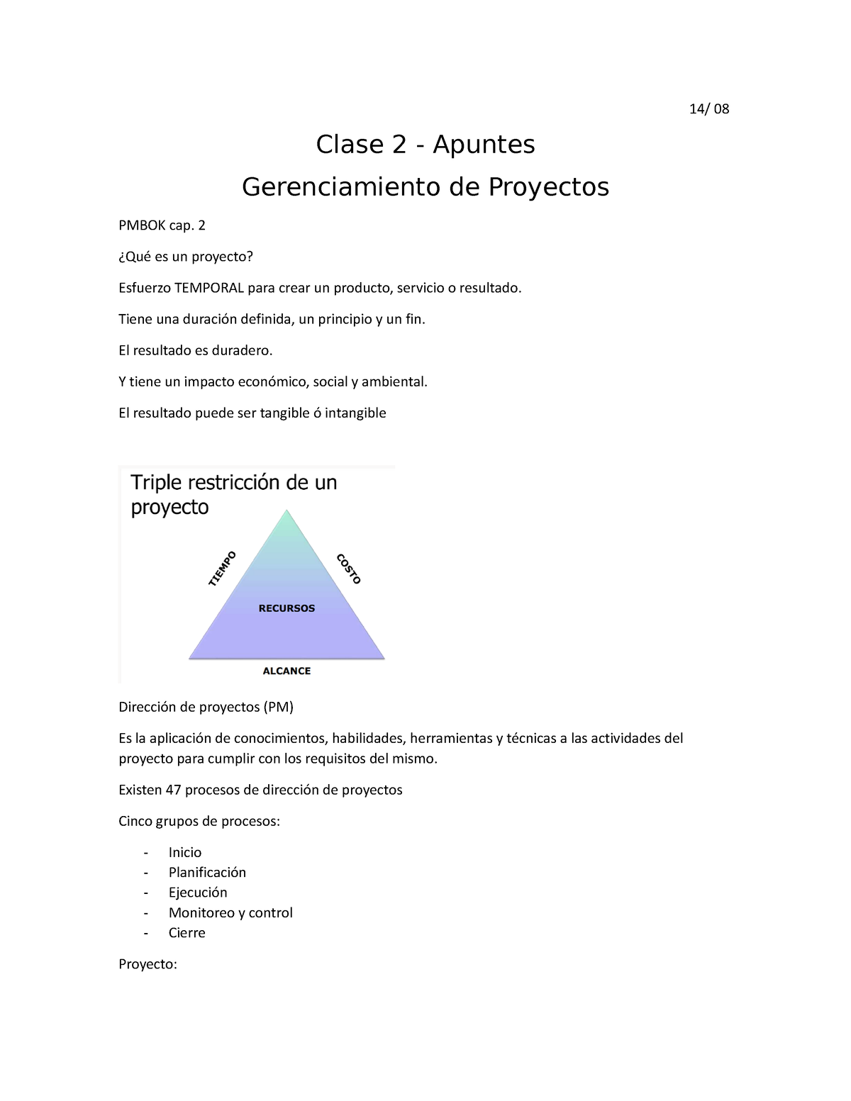 Clase 2 Apuntes Para Gerenciamiento De Proyectos 14 08 Clase 2 Apuntes Gerenciamiento De 0048