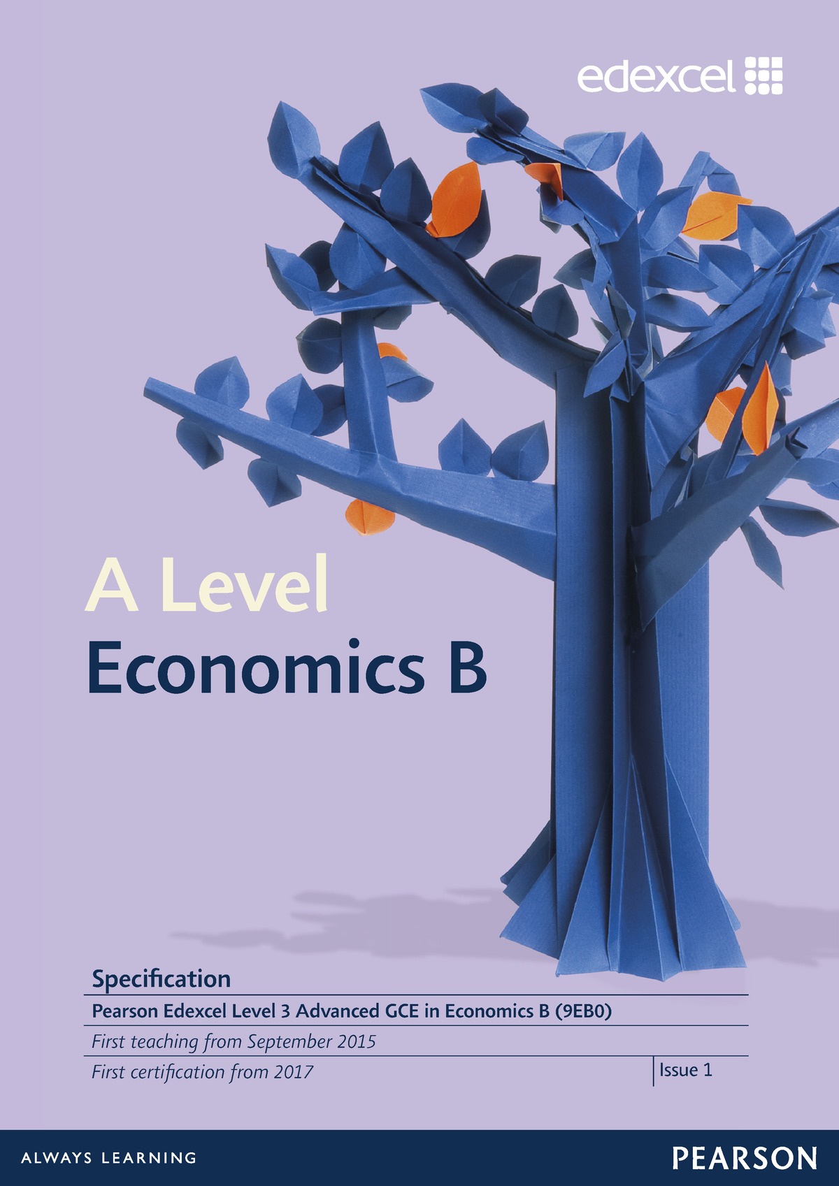 Economics B Specification - A Level Economics B Specifi Cation Pearson ...