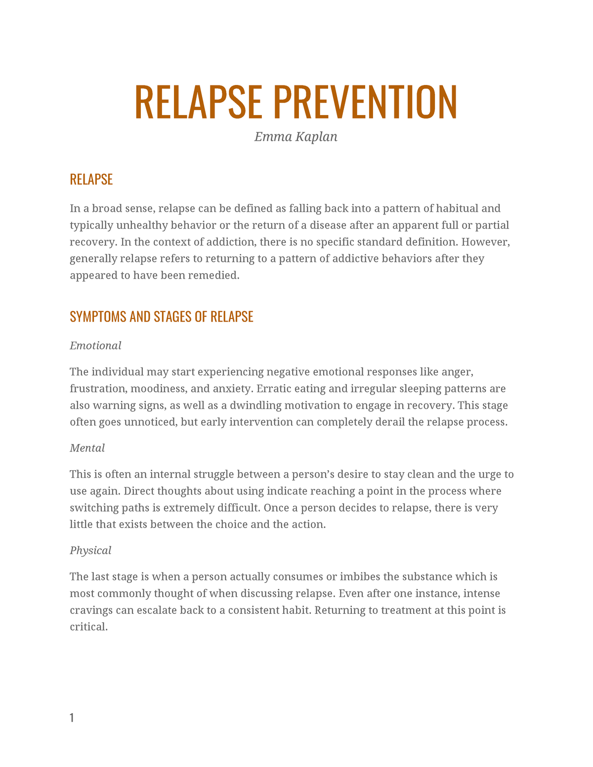 32 Stages Of Relapse Worksheet support worksheet