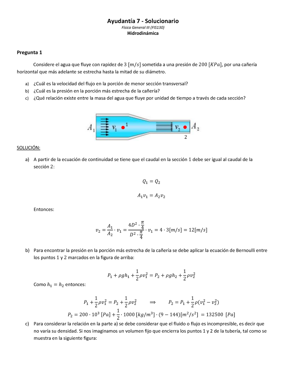 Ejercicios De Meca Fluidos - Ayudantía 7 - Solucionario Física General ...