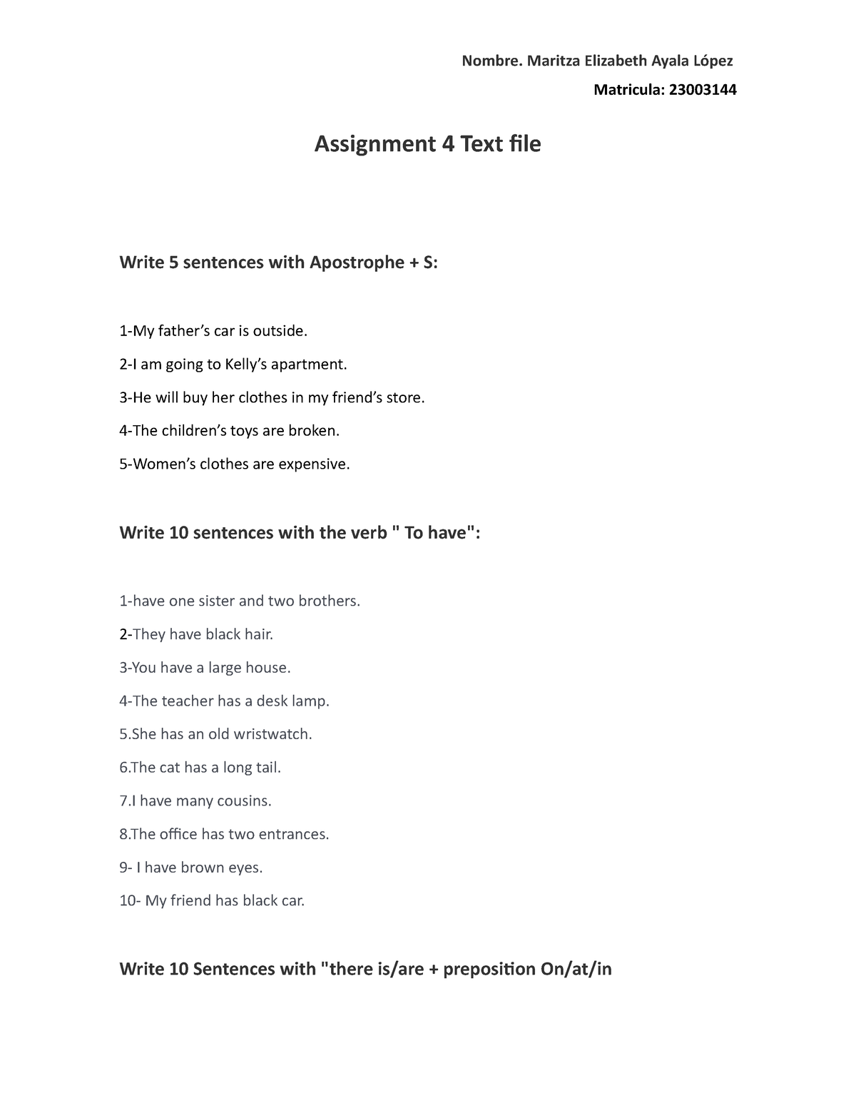 assignment 4 text file