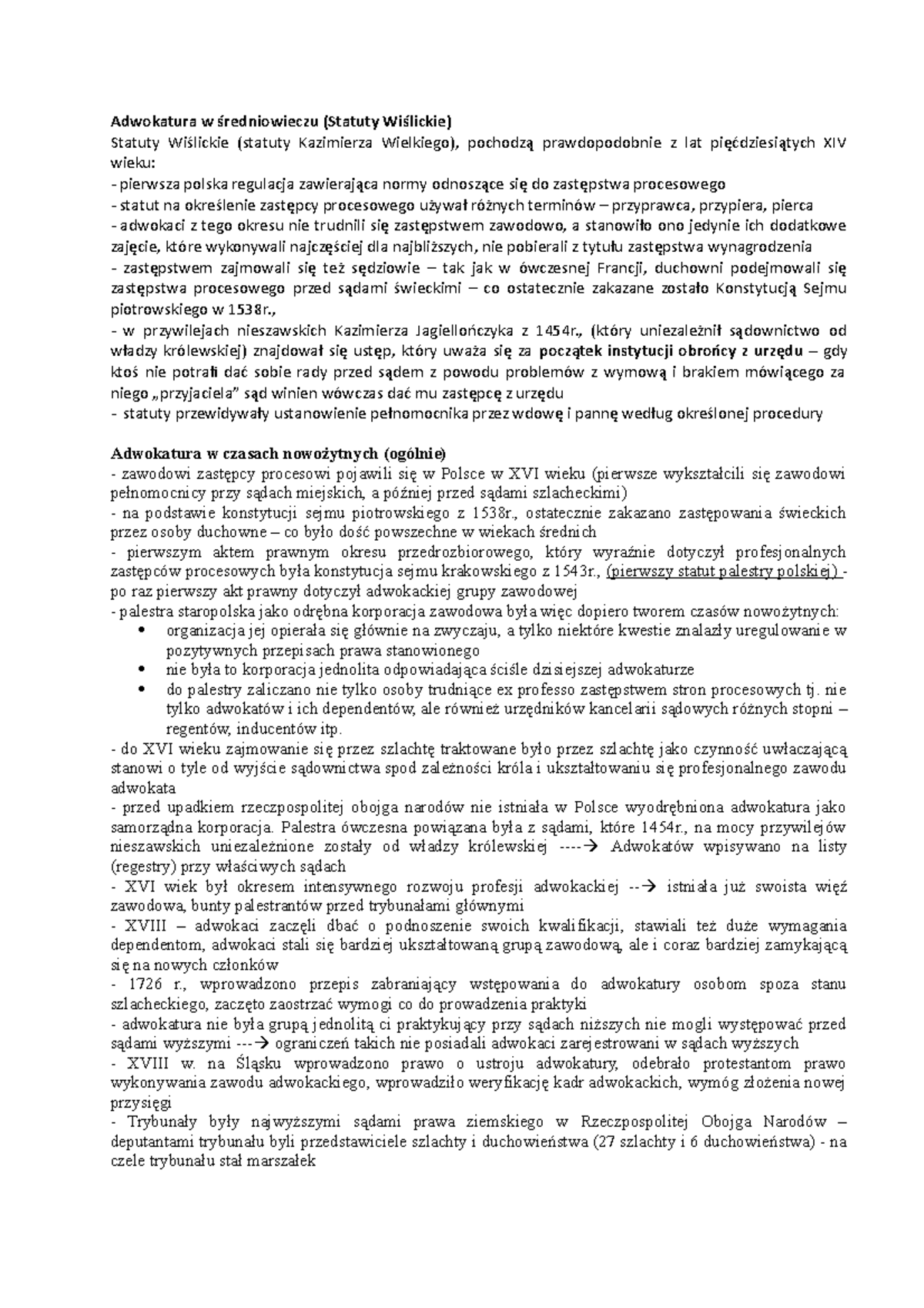 Adwokatura Krakwska Sprawdzian Z Historii Adwokatury