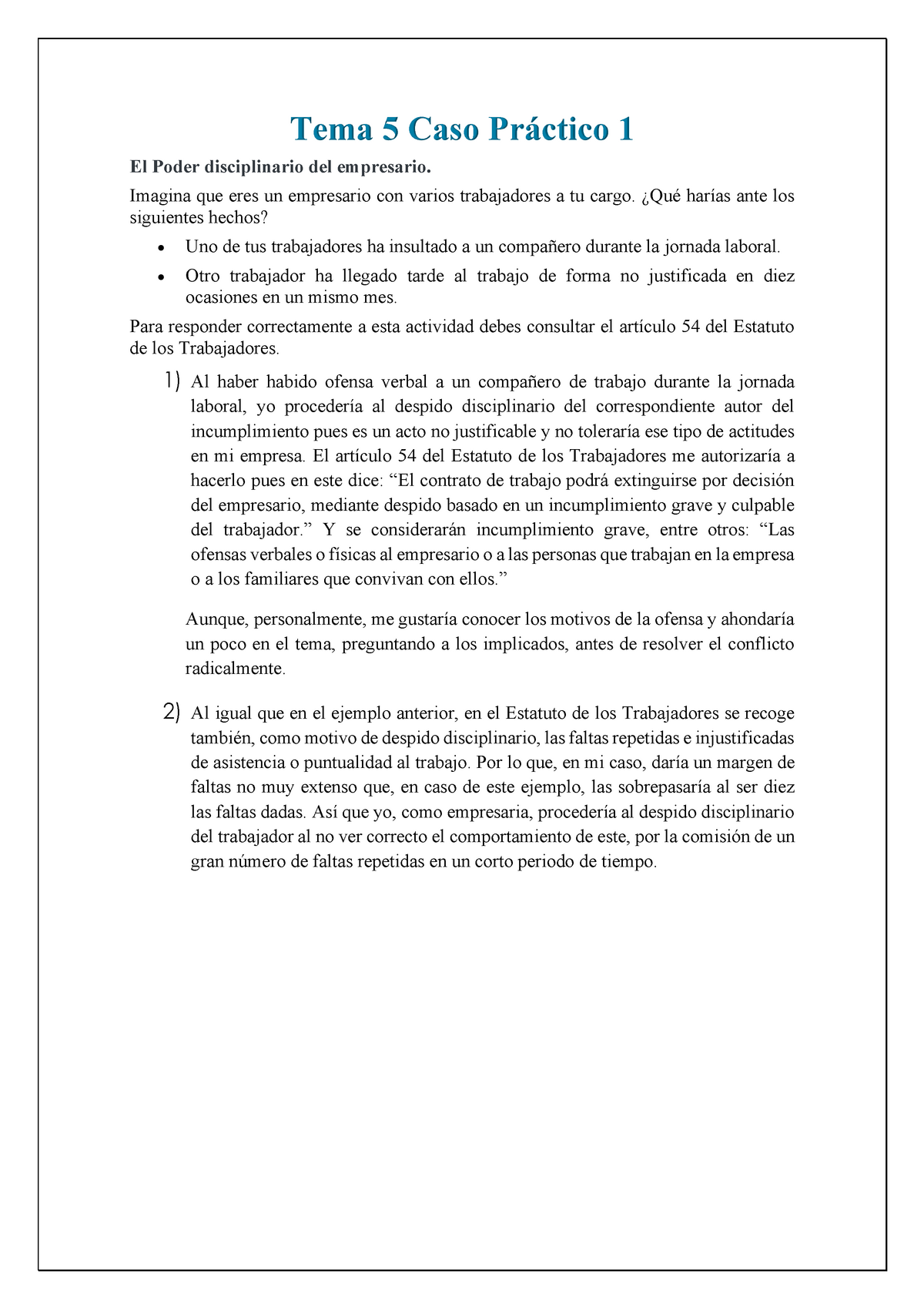 Caso Práctico 1 Derecho Laboral - Sociología Del Empleo Y La Formación ...