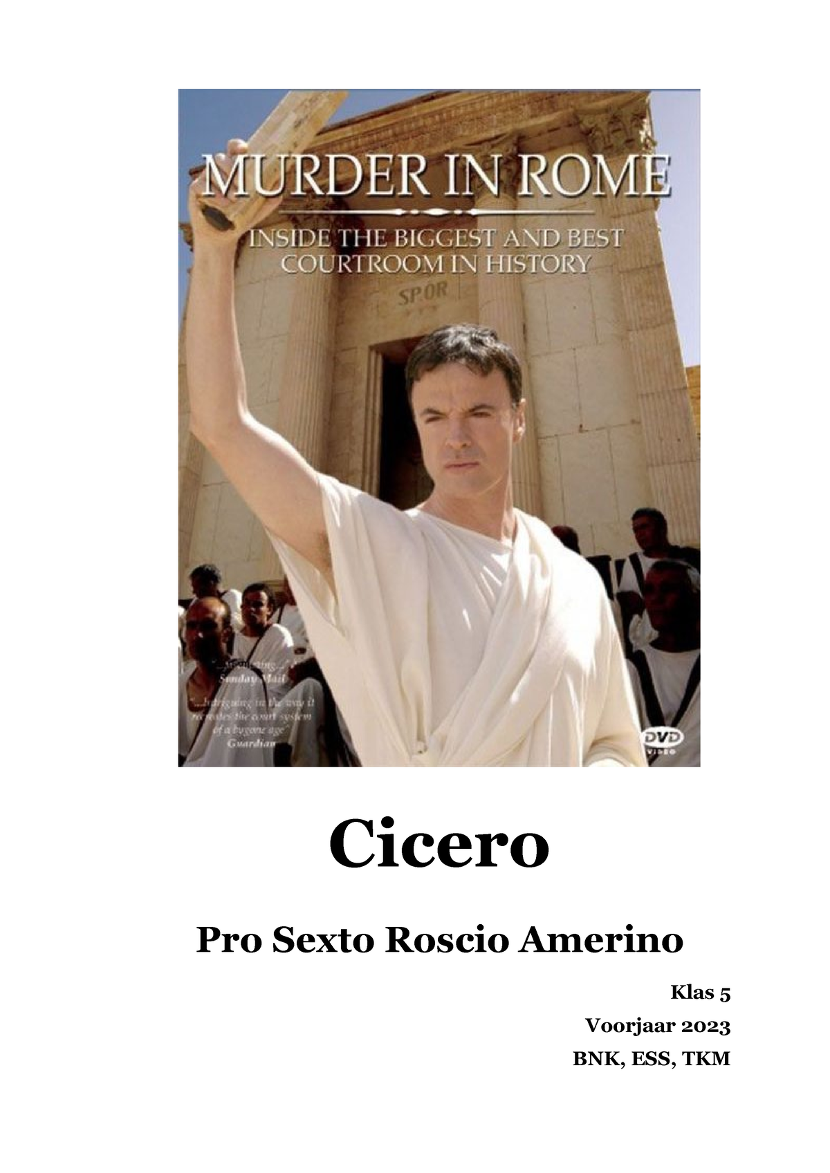 Cicero Pro Sexto Roscio 2023 Boekje - Cicero Pro Sexto Roscio Amerino ...