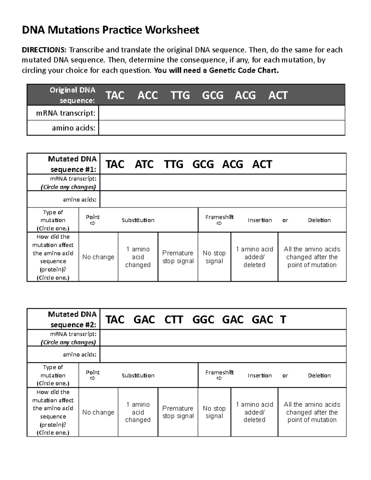 Worksheet for class - BIO 183 - Studocu