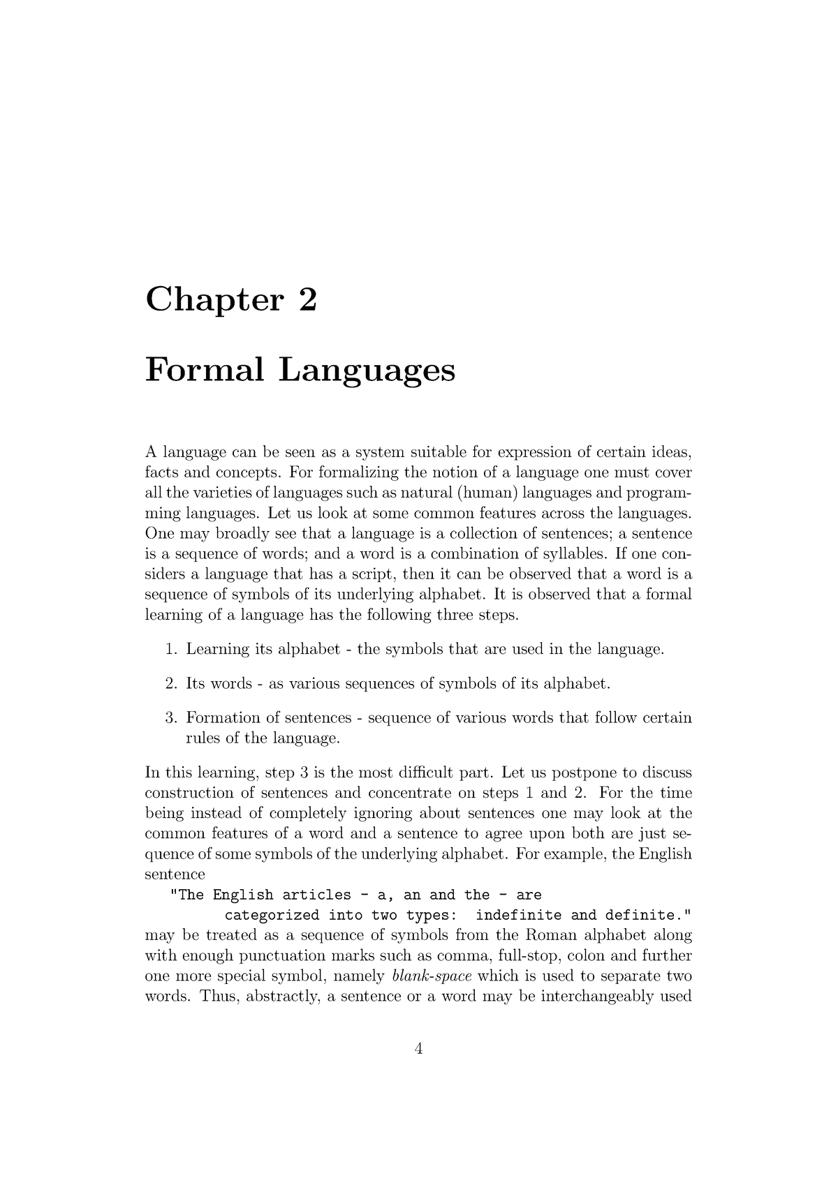 Formal Languages - Chapter 2 Formal Languages A Language Can Be Seen As ...