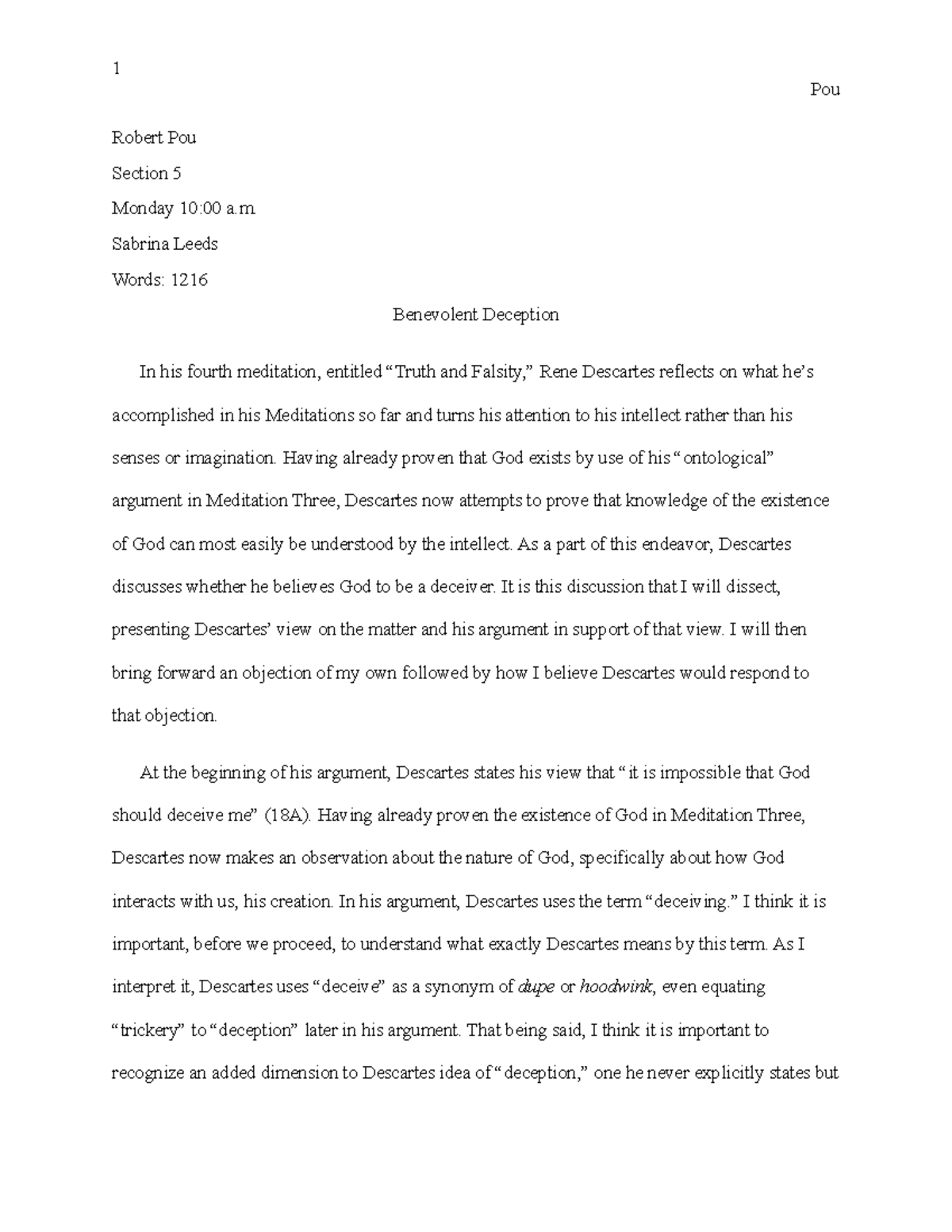 Mid-term paper - Notes - Pou Robert Pou Section 5 Monday 10:00 a ...