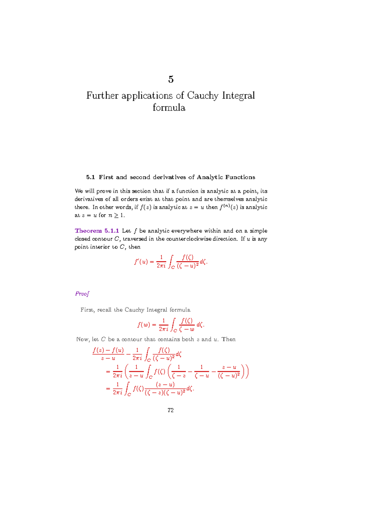 Complex Chapter 5 - 5 Further applications of Cauchy Integral formula 5 ...