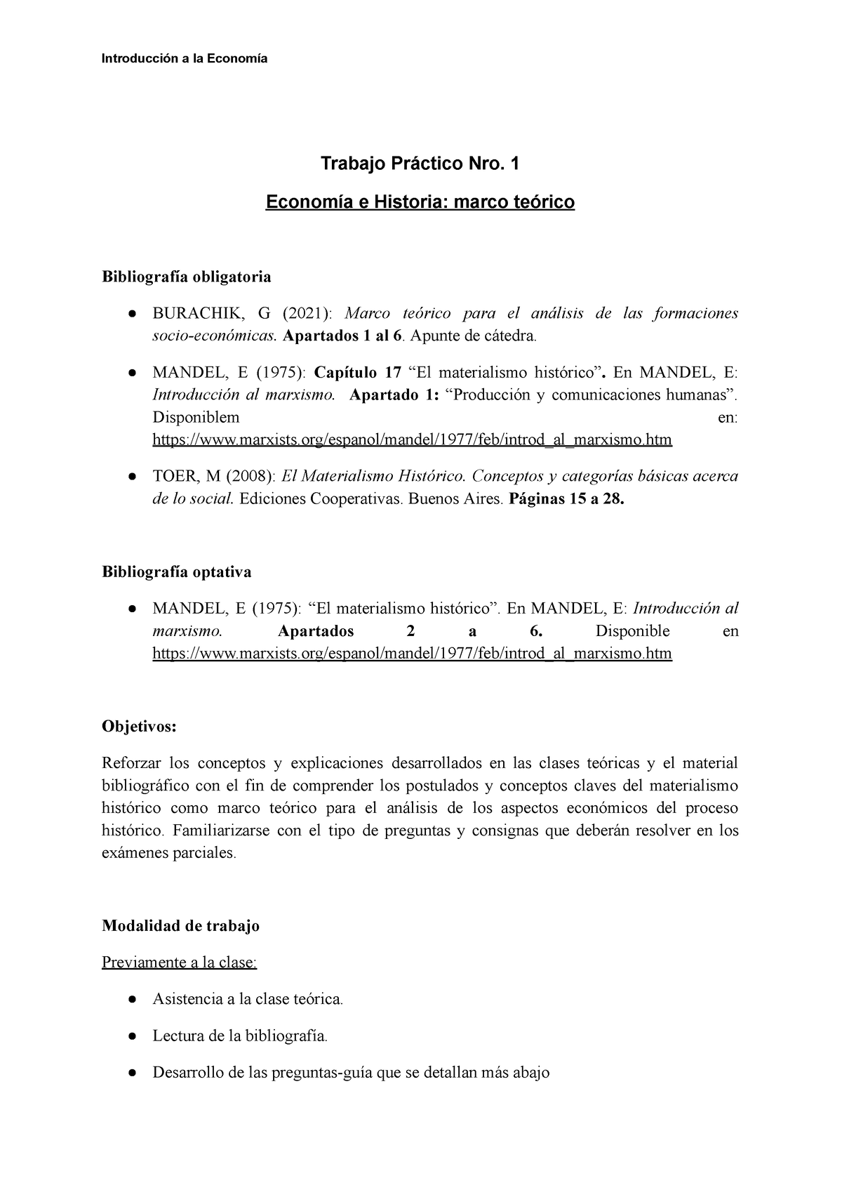 Archivo De Tp N1 Introducción A La Economía Trabajo Práctico Nro 1 Economía E Historia Marco 7173