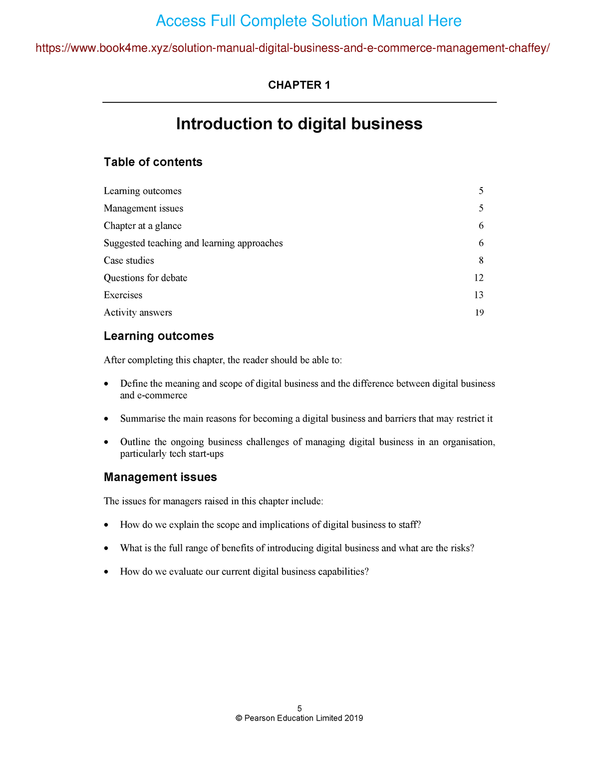 484435047 Solution Manual for Digital Business and E Commerce Management 7th Edition by Dave Chaffey - Studocu