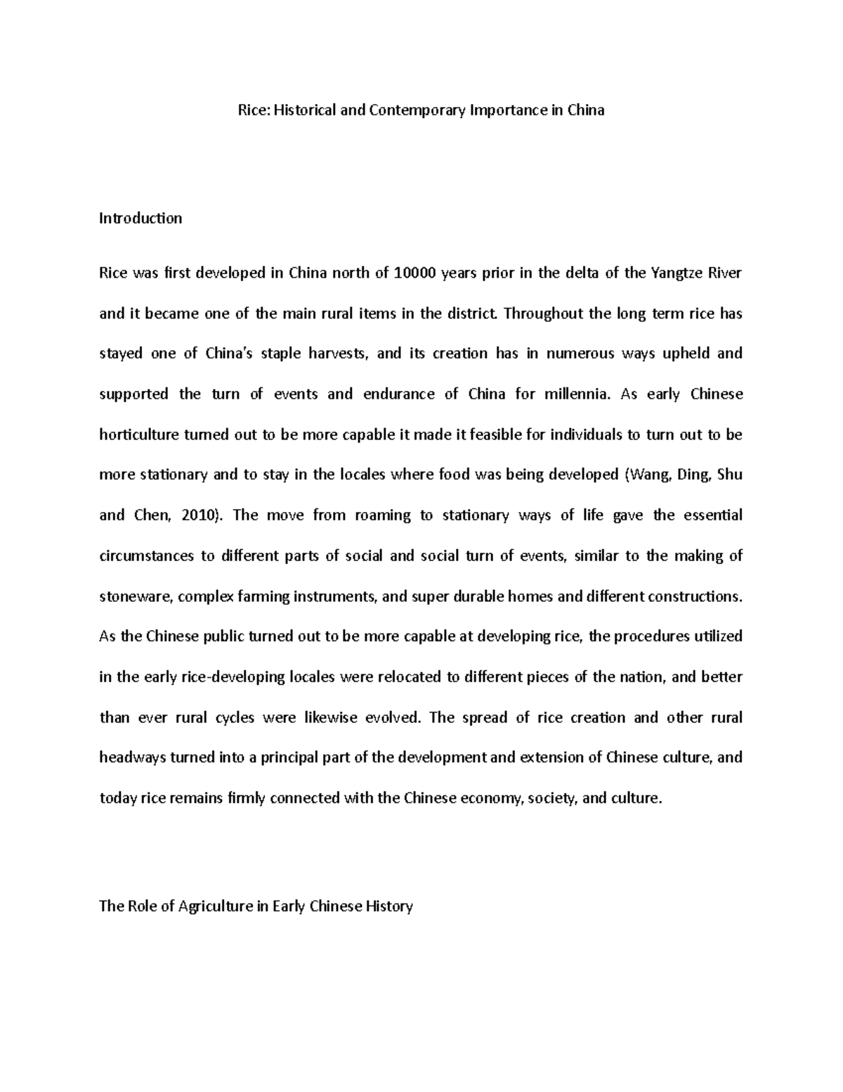 Rice Historica - Throughout the long term rice has stayed one of China ...