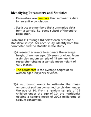 Chapter 2 stat notes - Study aid - Formulas for the Sample Standard ...