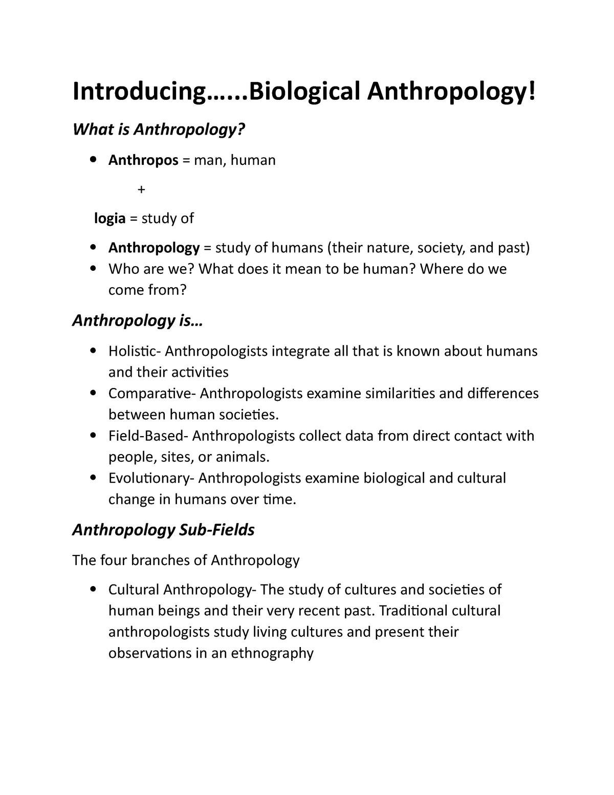 biological anthropology research paper topics
