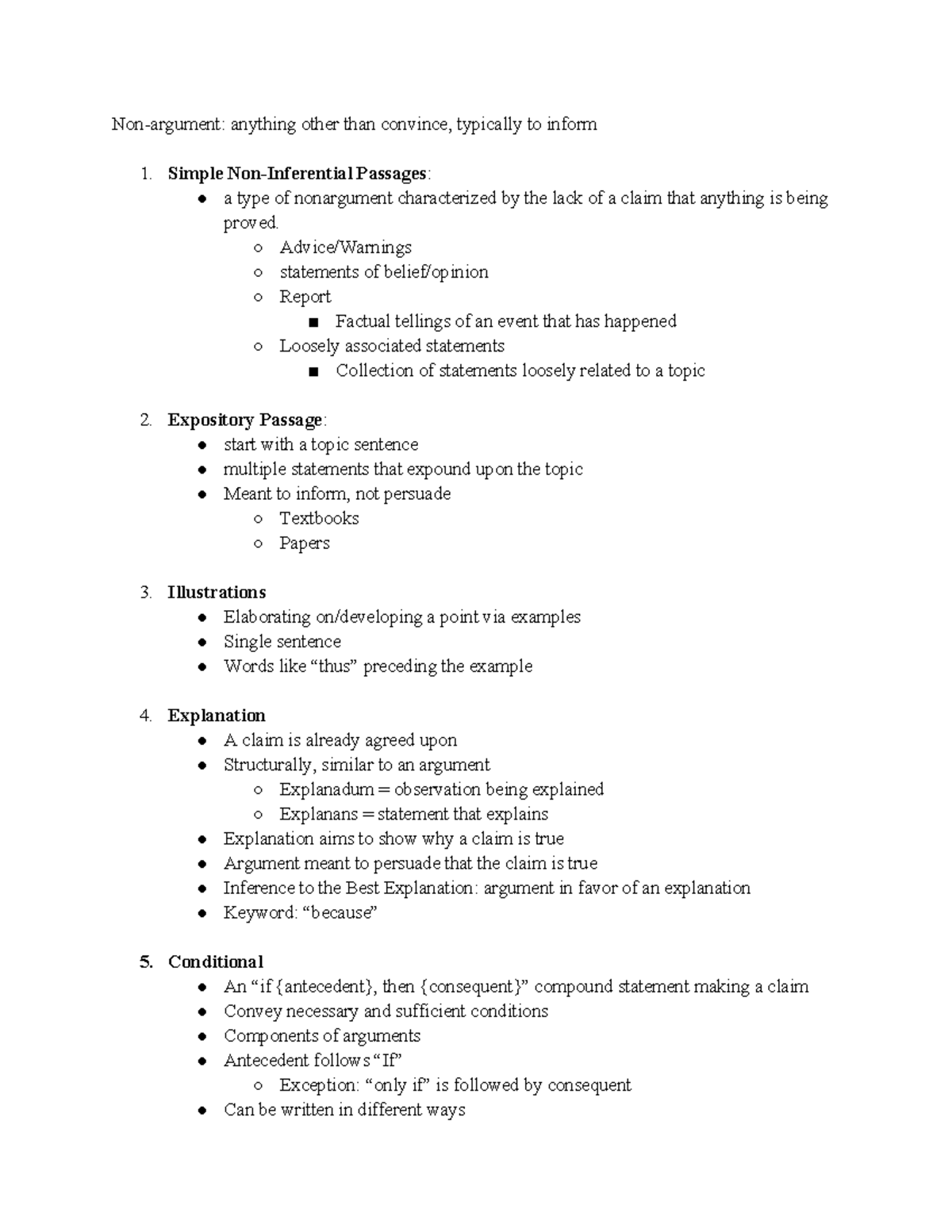 Critical Thinking 1.2 - Non-argument: anything other than convince ...