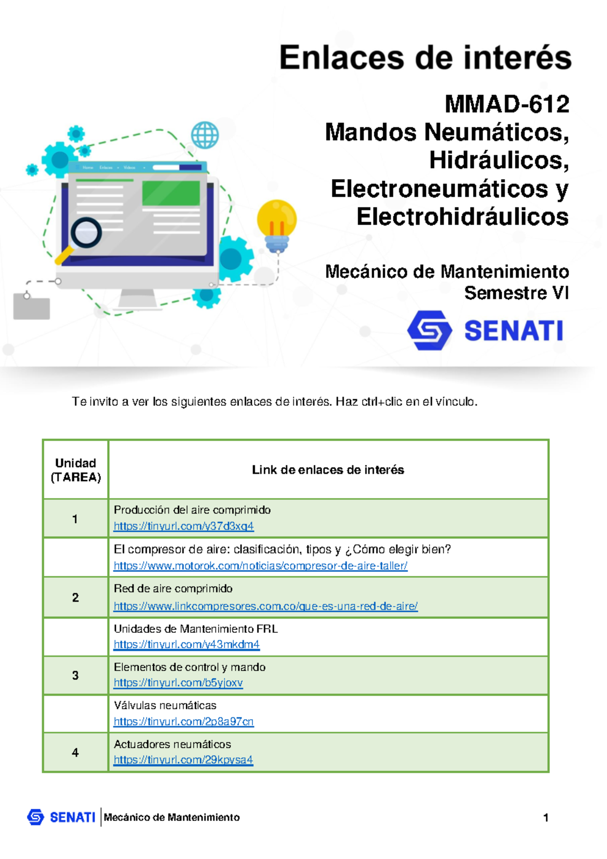 MMAD MMAD-612 Enlace - trabajo final - Mandos Neumáticos, Hidráulicos ...