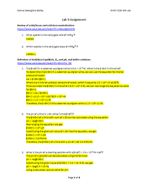 Chm1020 w8 lab assignment - Lab 8 Assignment Solubility (Fill in the ...