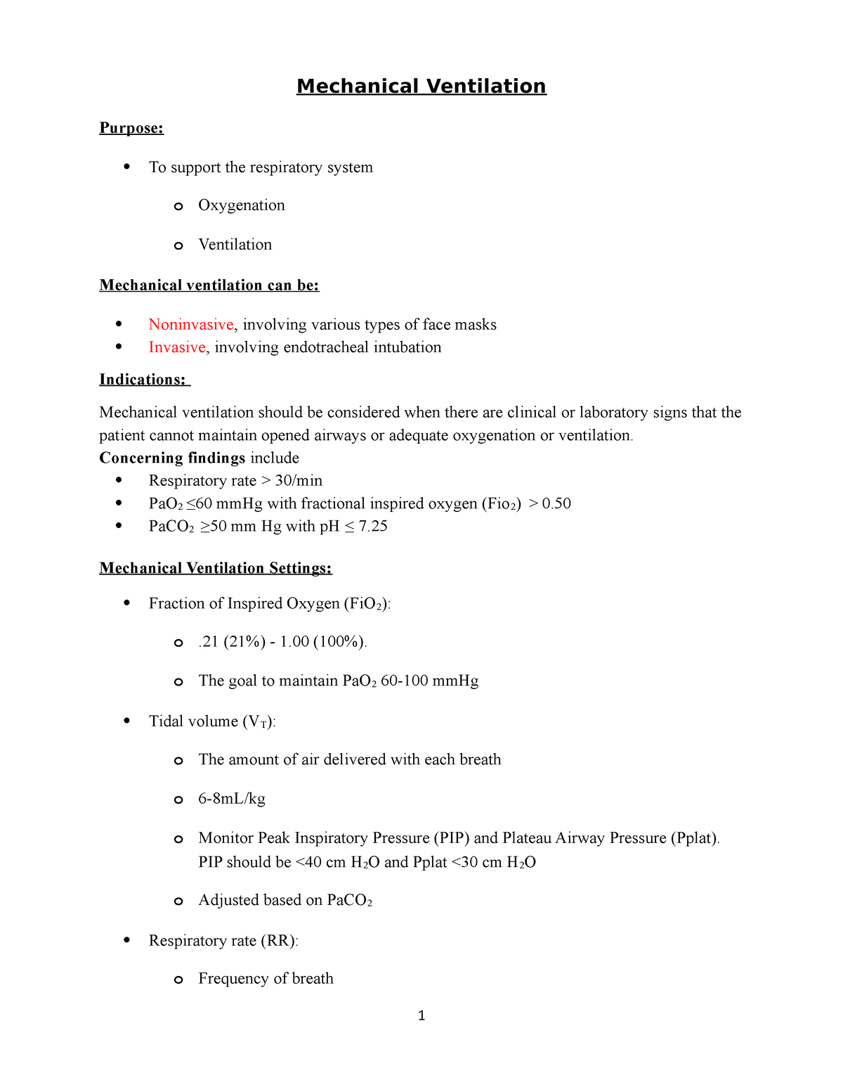 mechanical ventilation thesis pdf