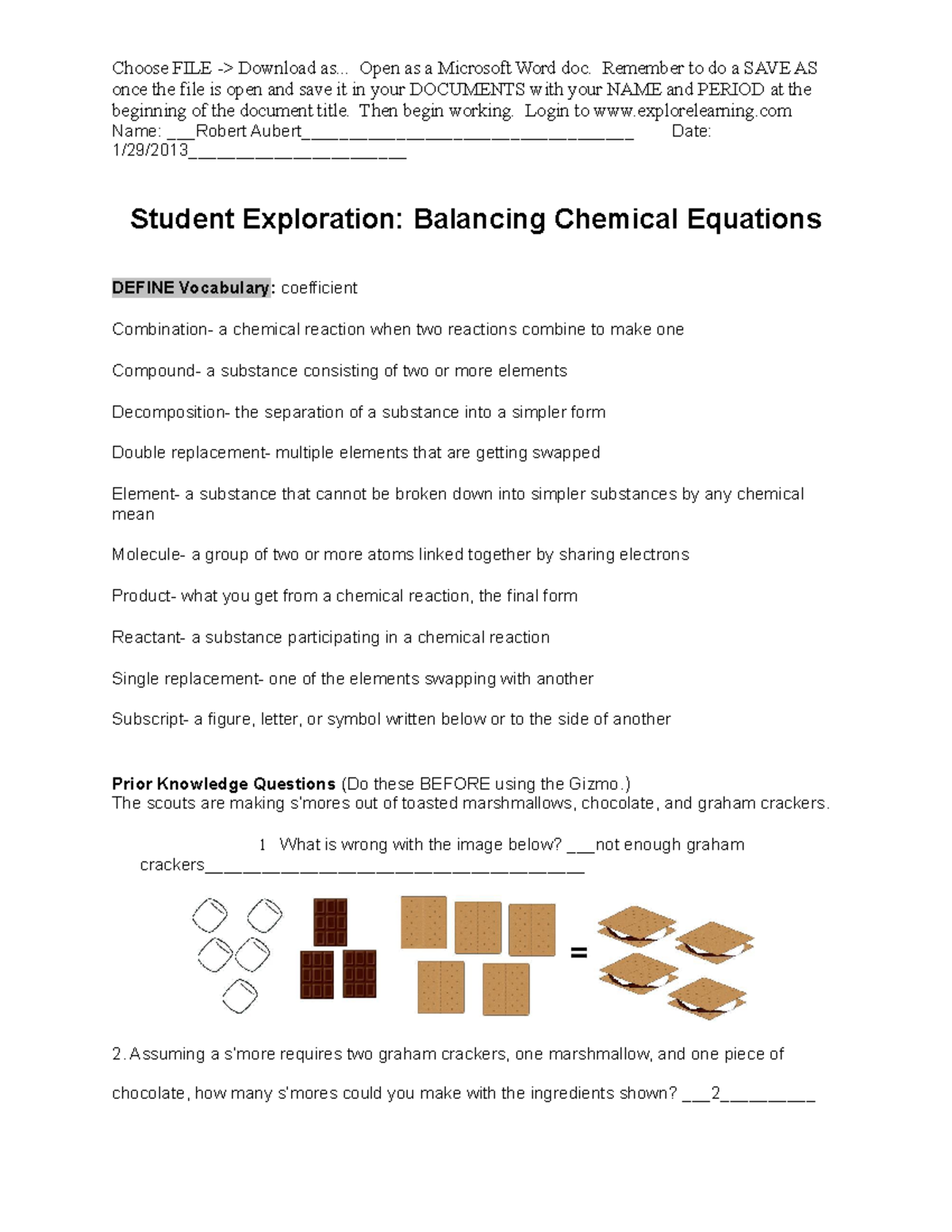 Balancing equations 21 - Hello this is chem notes hope you learn Regarding Bill Nye Chemical Reactions Worksheet