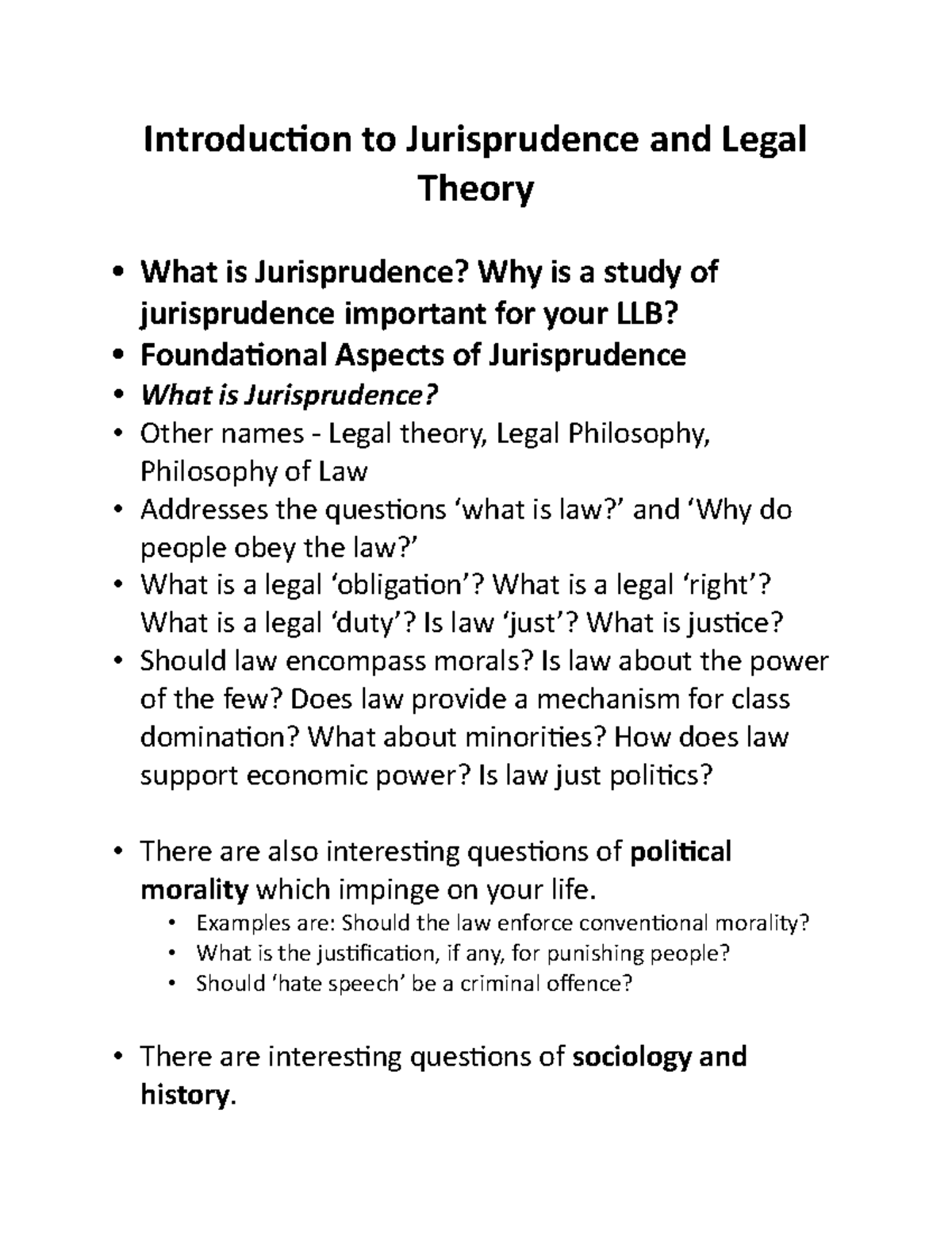 Introduction To Jurisprudence And Legal Theory - Introduction To ...