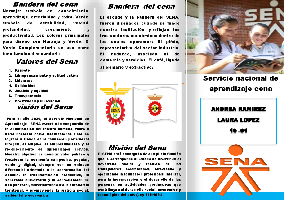 Folleto sena 2 - Explicación de lo que se infunde el el Sena - Servicio