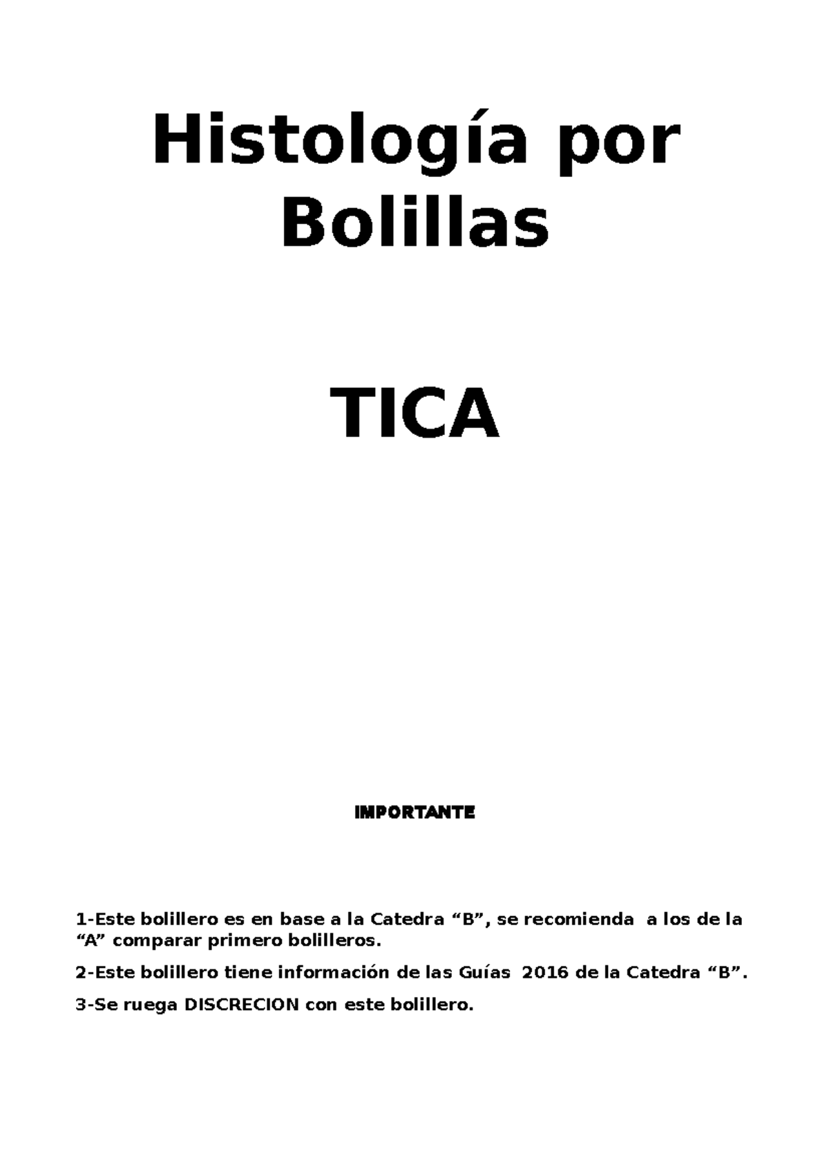 Histo Por Bolillas Tica - Histología Por Bolillas TICA IMPORTANTE 1 ...