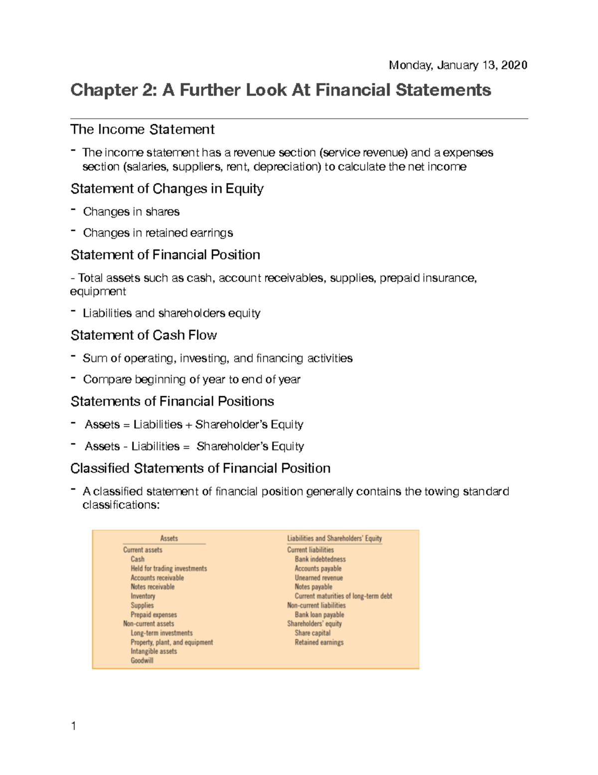 Lecture 2 - Chapter 2 - Chapter 2: A Further Look At Financial ...