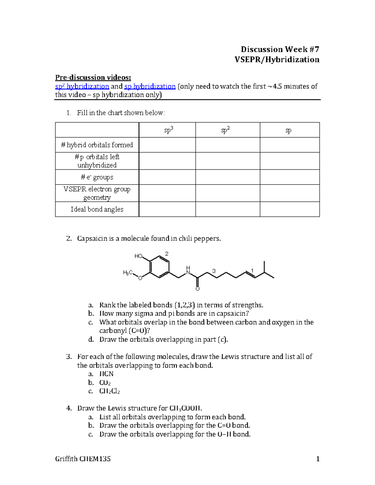 Discussion wk7 - Practice worksheet - Griffith CHEM13 5 1 Discussion ...