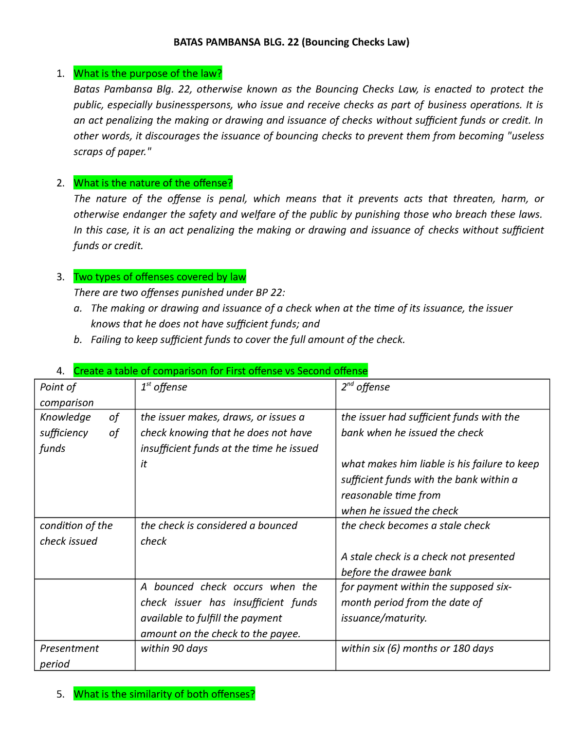 BP22 - Bp 22 - BATAS PAMBANSA BLG. 22 (Bouncing Checks Law) What Is The ...