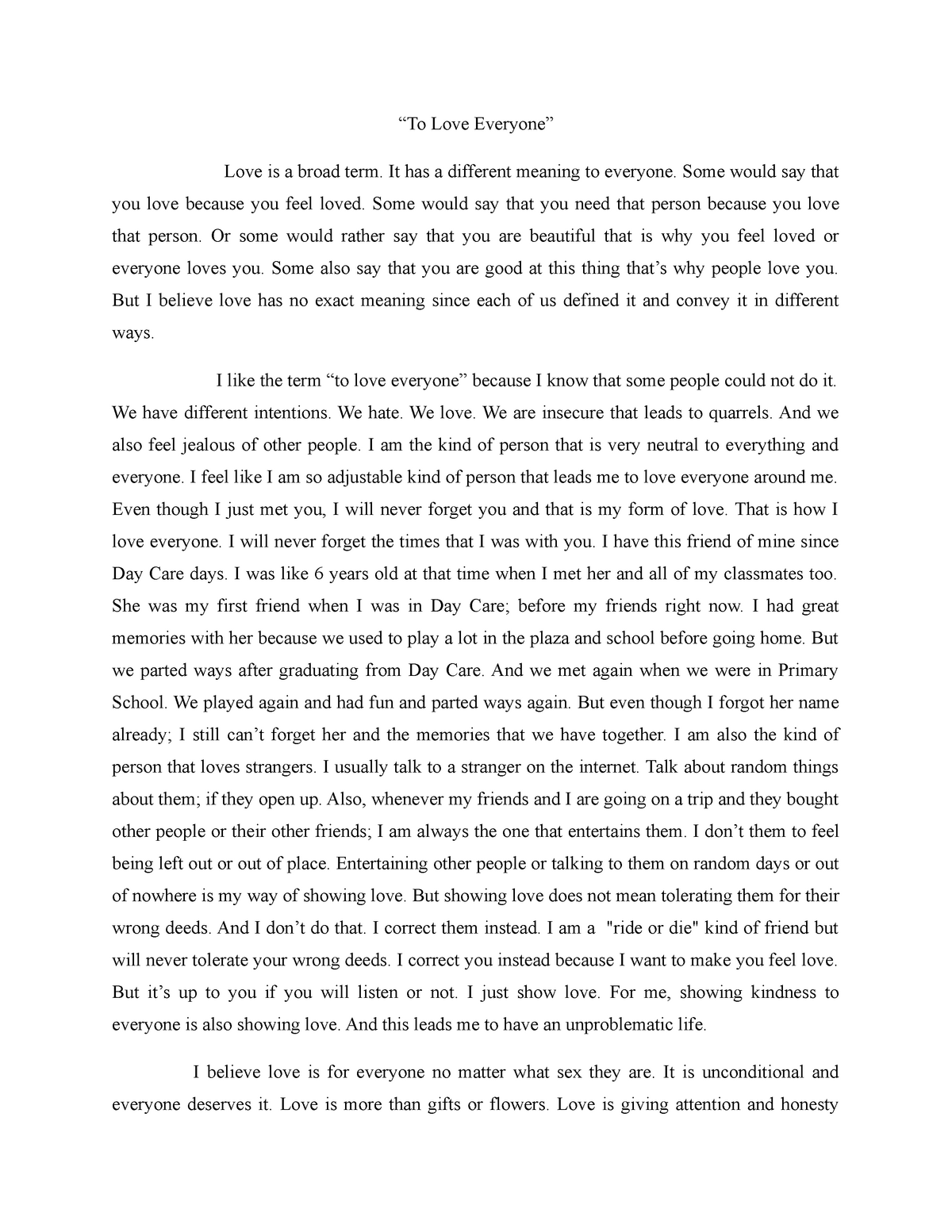 essay about loving literature