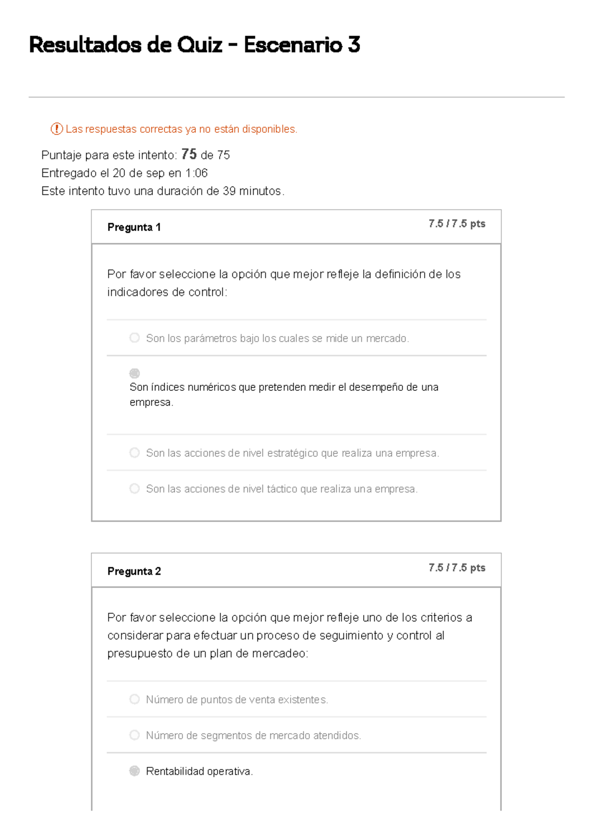 Quiz - Escenario 3-Fundamentos De Mercadeo - Resultados De Quiz ...