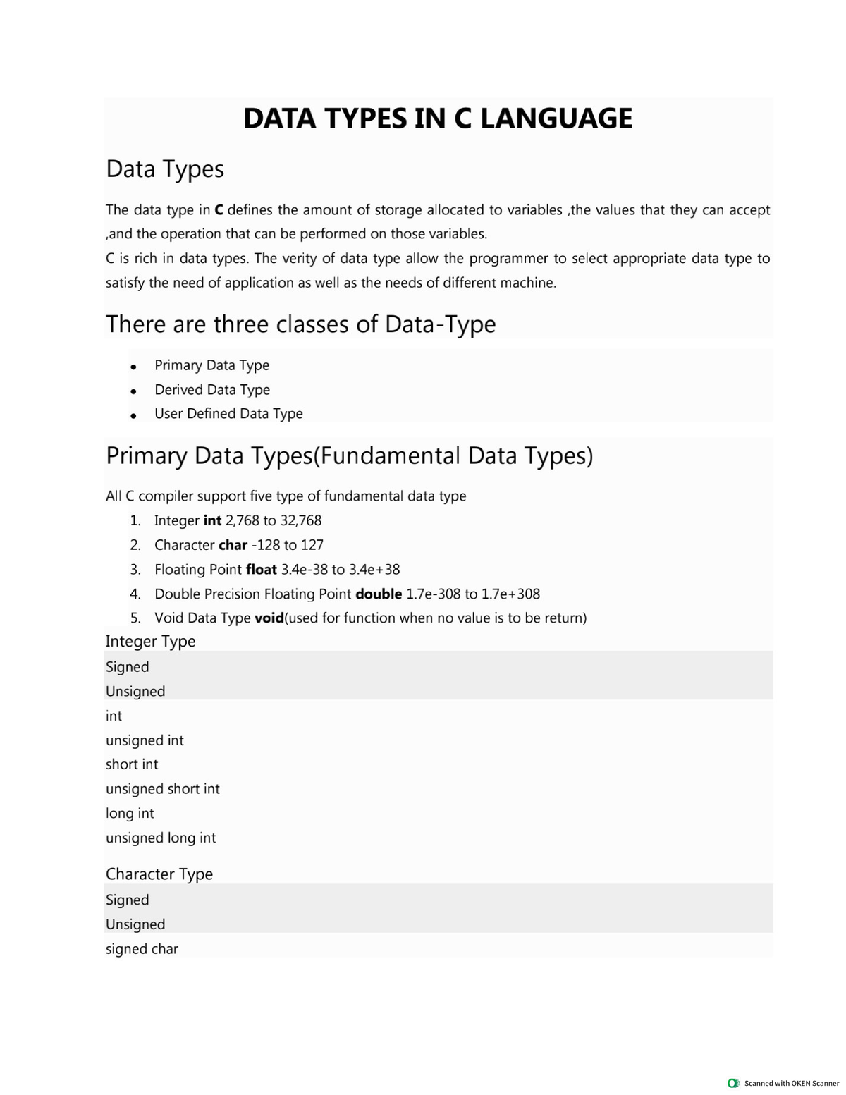 data-types-in-c-language-c-programming-studocu