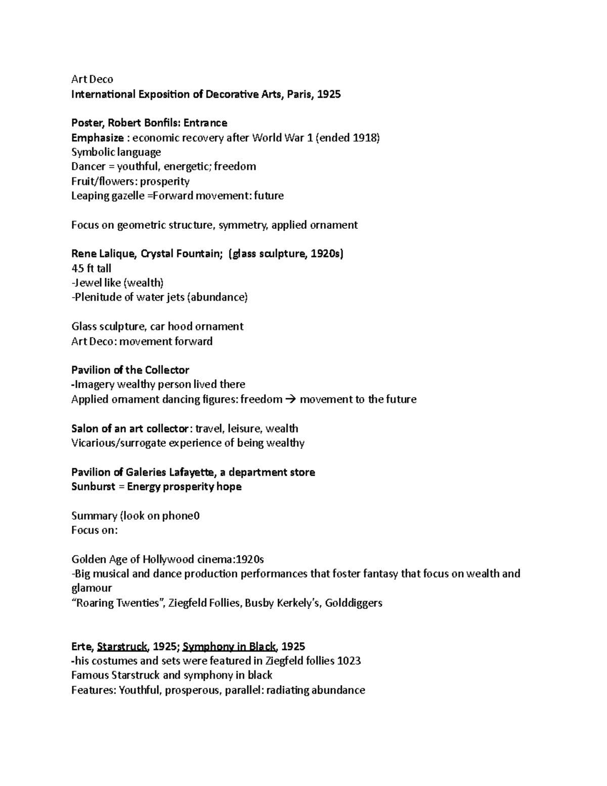 Art Deco Art Deco notes Art Deco International Exposition of