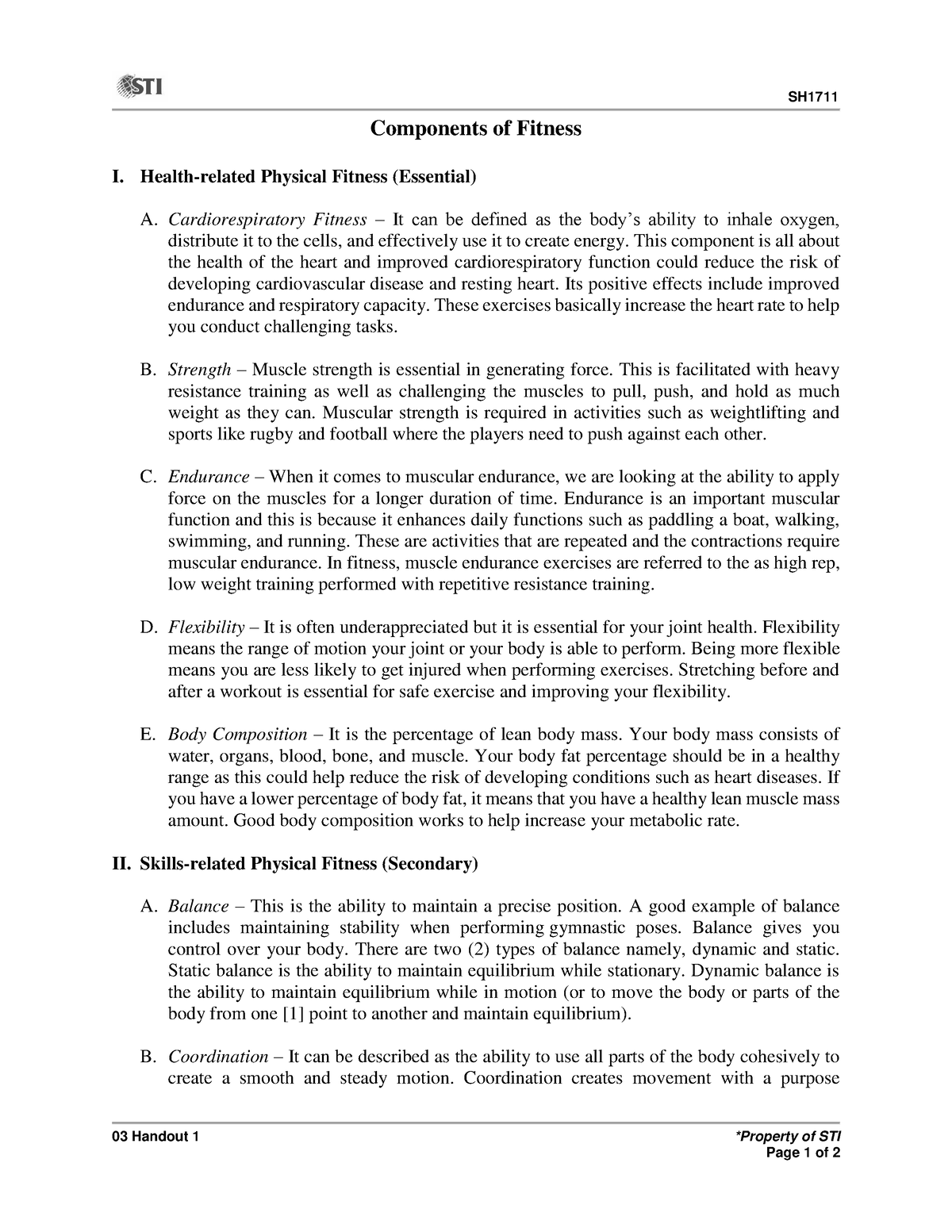 03-components-of-fitness-sh-03-handout-1-property-of-sti-page-1-of-2