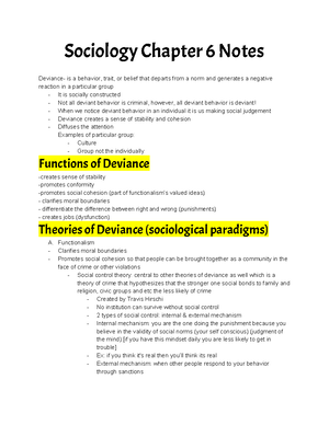 Sociology Chapter 4 Notes - Sociology Chapter 4 Notes Dr. Igiede ...