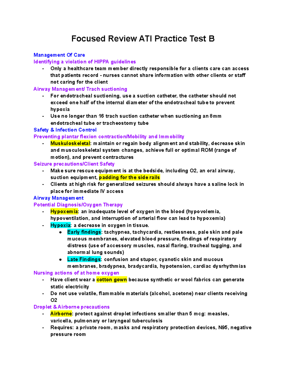 Focused Review ATI Practice Test B - Focused Review ATI Practice Test B ...