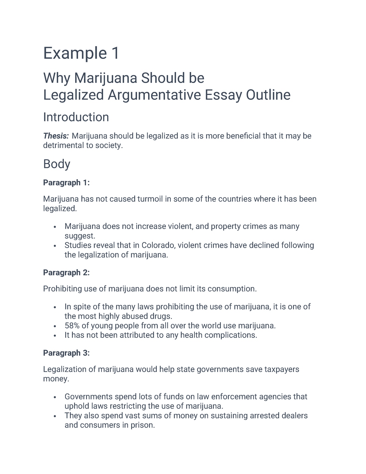 why marijuana should be legal argumentative essay