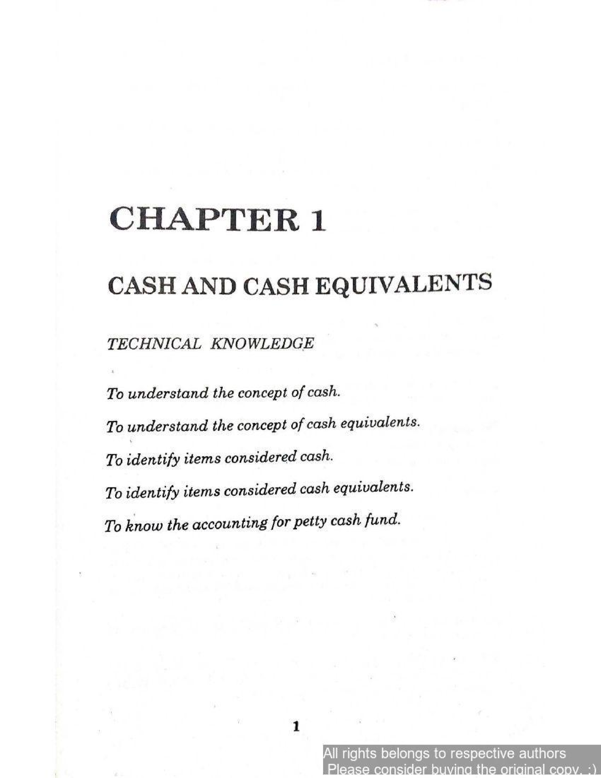 Chapter 1 Cash And Cash Equivalents - Intermediate Accounting 1 - Studocu