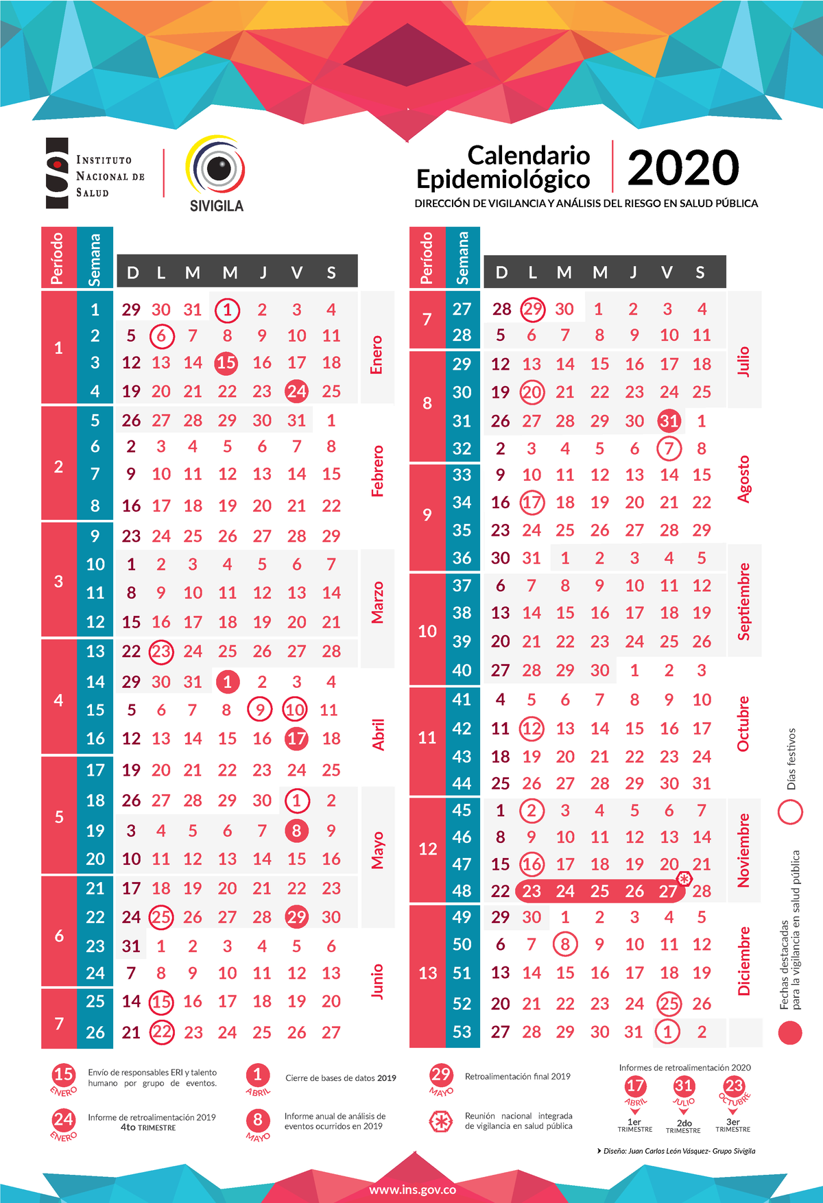 Calendario Epidemiológico INS 2020 - DIRECCIÓN DE VIGILANCIA Y ANÁLISIS ...