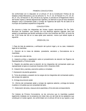 Derecho Agrario Uaq - APUNTES DE DERECHO AGRARIO. Primer Parcial. El ...