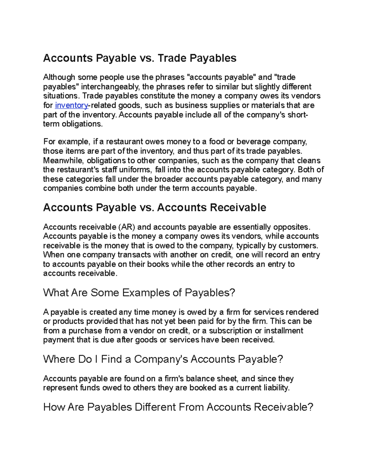 Accounts Payable vs - ryrhfhvchr - Accounts Payable vs. Trade Payables ...