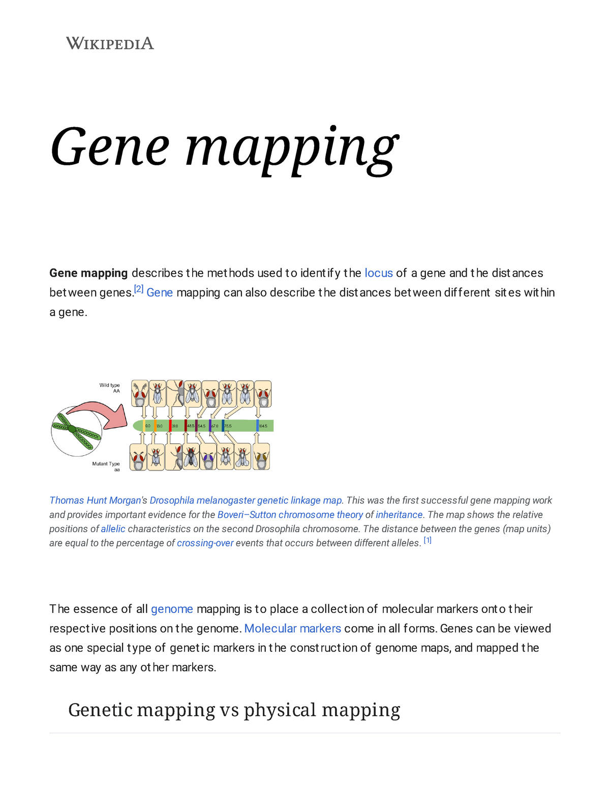 gene mapping essay