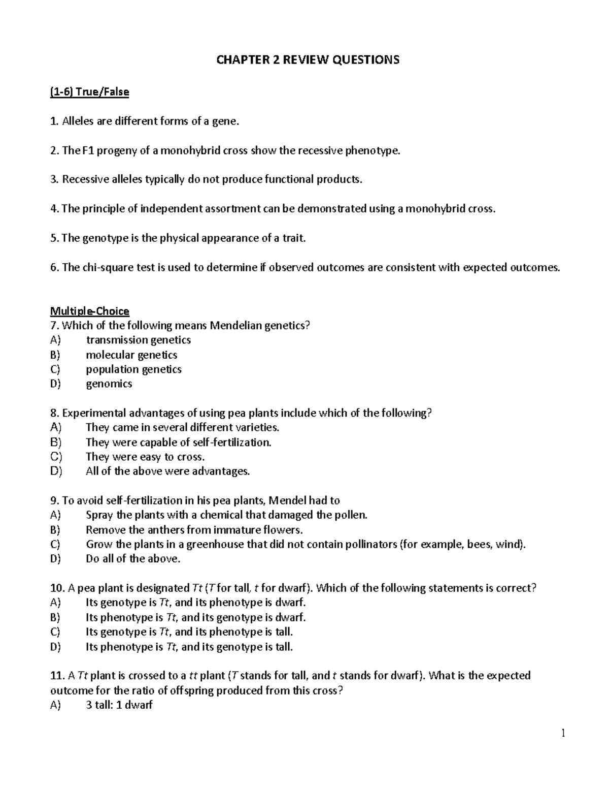 Monhybrid Mice Assignment Biology : Monohybrids Worksheets ...