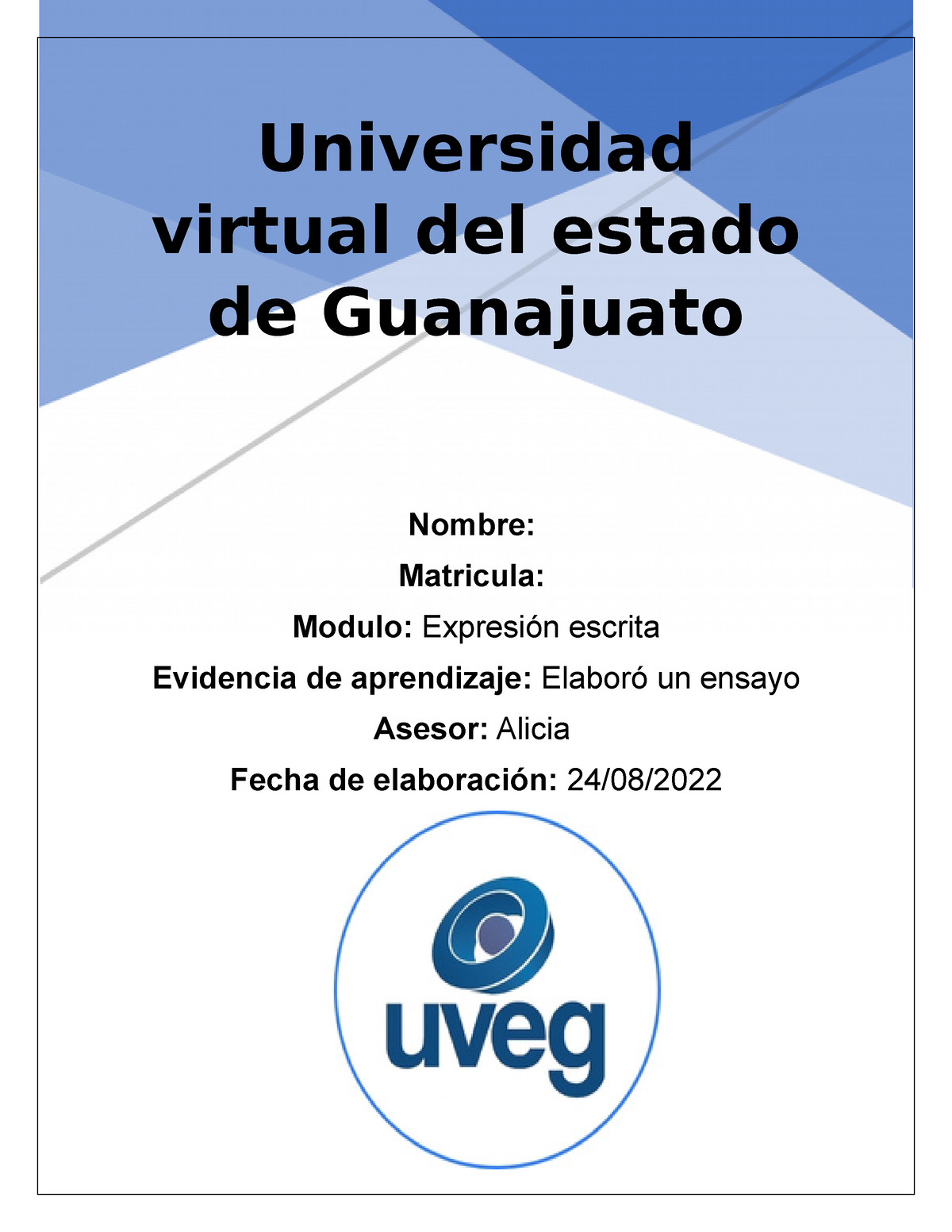 Ensayo Universidad Virtual Del Estado De Guanajuato Nombre Matricula Modulo Expresión 9725